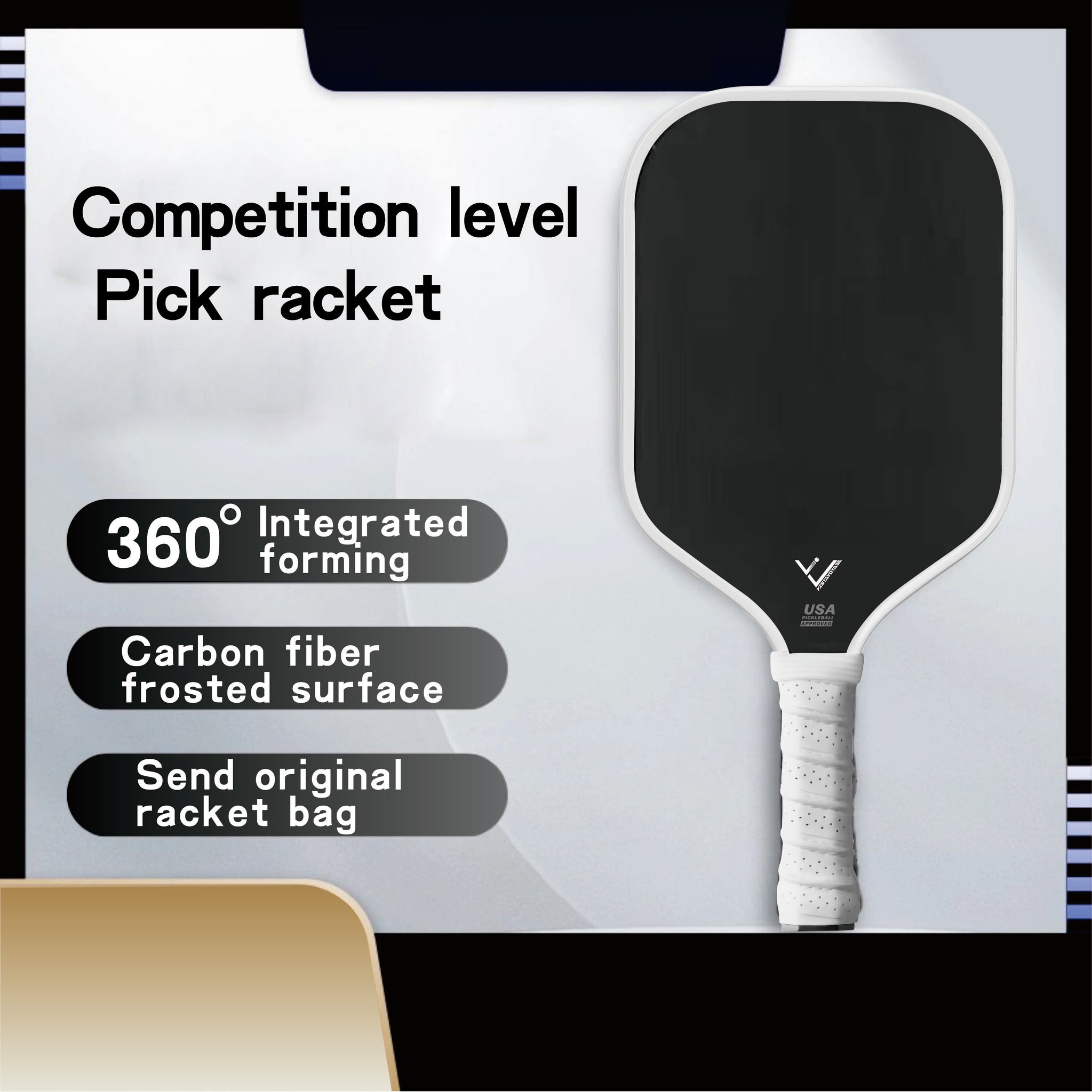 Vistavoyage pickleball Paddle Board T700 Carbon Fibre Frosted Professional Paddle