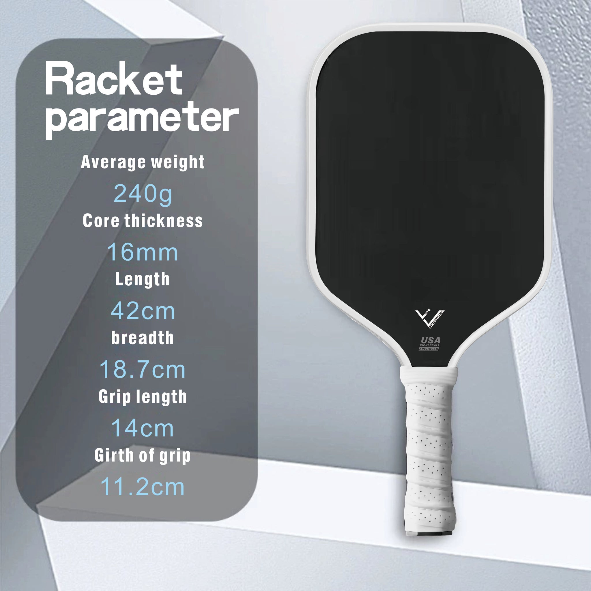 Vistavoyage pickleball Paddle Board T700 Carbon Fibre Frosted Professional Paddle